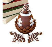 3D Printed Dragon Egg, Dragon Toy Inside Egg, Articulated Flexible Movable Figurine Surprise Concept, Decorative Animal Model for Kids Teens Adults Home Office Display, 3.94 inches