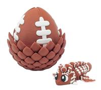 3D Printed Dragon Egg - Fantasy Hatchling for Stress Relief Play | PLA Polymer Articulated Shell with Bendable Creature, Fidget Sculpture for Mechanism Desk Decor Office Travel Gift