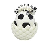 3D Printed Dragon Egg, Soccer Design Ornament, 3.14x1.57x1.57in Shelf Display with Style, Easter Eggs Decoration with Detail, Fantasy Collectible Gift for Kids Party Teen Classroom Home Adult and Girl