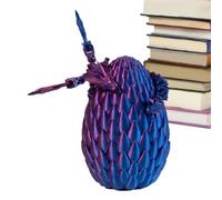 3D Printed Dragon in Egg - Articulated Toy with Dragon Egg for Children Boys Girls, Winged Flying Dragons Figurine, Creative Chinese Desktop Collectible, Rainbow Colors Random