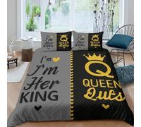 3D Printed Duo Duvet Cover, Microfiber Bedding Cover Fermeture Invisible