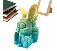 3D Printed Easter Bunny Eggs, Festival Rabbit Figurine, 3D Printed Fidget Toy, Long Lasting for Garden, Home Table, Bedroom, Living Room, 3.46x2.44x2.28 inches