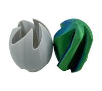 3D Printed Easter Eggs - Passthrough Model Toy, 2.36x1.81 Inches Optical Illusion Desktop Ornament, Fidget Stress Relief Sculpture, Kinetics Home Decoration, Geometric Craft Piece for Kids Adults