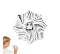 3D Printed Fidget Toy - Interactive Ghost Figure for Sensory Play and Seasonal Display | PLA Material with Articulated Moving Structure, Decorative Desk Accessory for Home Travel Office, 9x9x1.4cm