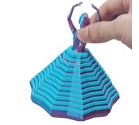 3D Printed Fidget Toys, Sensory Game Ballet Dancer, Color Gradient Design Spiral Fidget Toy, for Adult Teenager Friend Student Bookshelf Bedside