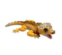 3D Printed Gecko Magnets - Funny Jointed Animal Toys, 6.3x1.97x1.18 inch Movable Lizard Fridge Decoration with Strong Grip, Office Locker Accessory, Interactive Classroom Tool, Home Kitchen Ornament