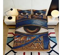 3D Printed Motif œil Drap Housse, Microfibre Couvre-lit, antidérapant