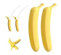 3D Printed Plastic Banana Wand,Extendable Banana Sword,Retractable Bananas Shaped Stretchable Toy,Funny Prop Sword Toys for Stress Relief Holiday Role-Playing Prop for Man Women (2Pcs White)