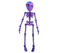 3D Printed Poseable Skeleton & Skull Magnets, Posable Fridge Magnets,Mini Articulated Fridge Magnet with Movable Joints Magnetic Decorations for Halloween, Office, Or Locker Gecorations