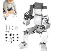 3D Printed Robot Figure - Versatile Unique Movable Action Figure, Changeable Flexible 3D Printed Set for Painting, Articulated Joints, DIY Assembly for Friends Photography Props Desktop Decoration