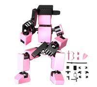 3D Printed Robot Figure - Versatile Unique Movable Action Figure, Changeable Flexible 3D Printed Set for Painting, Articulated Joints, DIY Assembly for Friends Photography Props Desktop Decoration