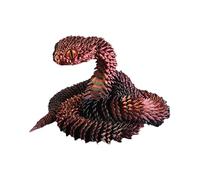 3D Printed Snake - Articulated Animal Toy, Creative Flexiblle Snake Model | Portable Desktop Reptile Figure, Realistic Movable Sculpture for Girls Boys Kids Adults Room Decoration Display