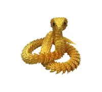 3D Printed Snake - Articulated Animal Toy, Creative Flexiblle Snake Model | Portable Desktop Reptile Figure, Realistic Movable Sculpture for Girls Boys Kids Adults Room Decoration Display