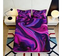 3D Printed Swirl Drap Housse, Microfiber Couverture lit, antidérapant déco