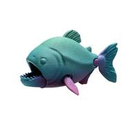 3D Printed Toys - Realistic Finger Biting Fish Figurine with Movable Joints | 3D Printed Toys for Kids | for Desk Home Office Birthday Kids Adult Boys Girls Stocking Stuffer