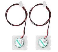 3D Printer Cooling Fan 2510 Cooler Fan LED Light Transparent ABS Durable Quiet Hydraulic Bearing for V6 Hotend 2Pcs Industrial Supplies (12V)