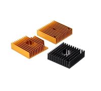 3D Printer Heatsink Kitt, Dissipateur thermique de moteur en aluminium for imprimante 3D, radiateur carré 42 Stepper MK7 MK8, refroidisseur d'extrudeuse, ventilateur 40x40x11mm, 1 pièce(MK7 MK8 Black)