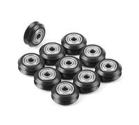 3D Printer Pulley 10 Pack | POM Plastic Passive Round Wheel with 625 Bearing | 25mm x 11mm x 5mm for Smooth Motion/Belt Tensioning/Idler Assembly