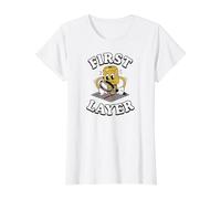 3D Printing First Layer Maker Humor T-Shirt Graphique avec Valeur, Femme, Blanc, S
