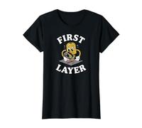 3D Printing First Layer Maker Humor T-Shirt Graphique avec Valeur, Femme, Noir, S