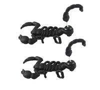 3D Punk Boucles d'oreilles Creative Scorpion Forme Piercing Animal Boucles D'oreilles Mode Double Face Stud Halloween Boucles D'oreilles Bizarres pour Femmes Hommes 2pcs Noir 3D Punk Boucles