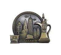 3D Qatar Réfrigérateur Réfrigérateur Aimant Touristique Souvenirs À La Main en Métal Artisanat Magnétique Autocollants Maison Cuisine Décoration Voyage Cadeau