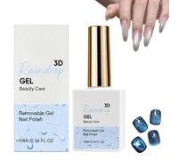 3D R-aindrop Gel Polish, Water Drop Top Coat, Clear Drop Effect Gel 3D Ongle, 3D Gel Nail Art Kit, Top Coat No Wipe Gel Nail Polish for Wet Look 3D Nail Designs, Safe and Gentle Formula, 10ML (1)
