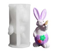 3D Rabbit Casting Mold - Epoxy Resin Ornament Form, Reusable Silicone Craft Template Detailed Bunny Sculpture Design Handmade Creative Projects | for Festival Event Display Desktop Interior Decorative