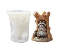 3D Raccoon Candle Mold - 3.74 inch Silicone Craft Molds for Candle Making, Fun Animal Design for Home Décor, Dorms, Offices, Desktop, Parties, Birthdays and Seasonal, Party Decorations