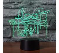 3d Rack Batterie Veilleuse Lampe Veilleuse Illusion Optique 7 Changement de couleur Touch Switch Lampe de table bureau décoration parfaite idée cadeau de Noël avec