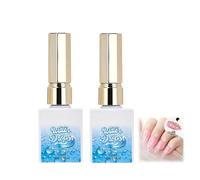 3D Raindrop Gel Polish, Top Coat No Wipe, Water Drop, Gel Goutte de Pluie 3D pour 3D Nail Art, Kit de Couche de Finition en Eau Nail Art, Vernis à Ongles Gél Effet Goutte de Rosée Transparent (2*15ML)