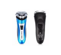 Kemei 3d rasoir électrique pour homme autonomie de 60 min étanche Bleu