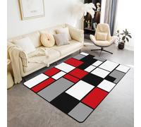 3D Rayures De Texture Géométrique Abstraite Tapis pour Salon Chambre Décor Tapis Douxflanelle Enfants Chambre Aire De Jeux Tapis Cuisine Couloir Salle À Manger Tapis De Sol 90 X 150 Cm /8629709681118