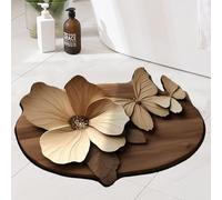 3D Realistic Pattern Non-Slip Absorbent Mat - Safe, Slip-Resistant, Quick-Drying, 3D Rugs Optical Illusion Rug, Super Absorbent for Bathroom Door Mat, Eco-Friendly Easy to Clean (11,15.75 * 23.62in)