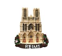 3D Reims France Réfrigérateur Réfrigérateur Aimant Touristique Souvenirs Résine Artisanat Magnétique Autocollants Maison Cuisine Décoration Voyage Cadeau