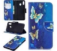 3d Relief Peinture Flip Portefeuille Coque Pour Samsung Galaxy M20peinture 6