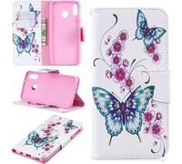 3d Relief Peinture Flip Portefeuille Coque Pour Samsung Galaxy M20peinture 7