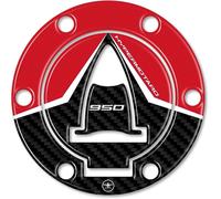 3d Resin Motorcycle Tank Cap Sticker Decoration And Protection Compatible With Ducati Hypermotard 950 2019-2024 - Carbon Red Color