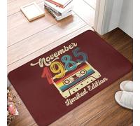 3D Retro November 1985 Cassette Birthday Gift Front Door Mat Anti-Slip Indoor Quick Dry Doormat Garden Garage Entrance Rug Carpet-50x80cm