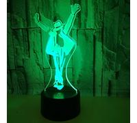 3d Roi Danse - Lampe Veilleuse Veilleuse Illusion d'optique 7 Changement de couleur Lampe de table bureau décoration cadeau de Noël parfait avec