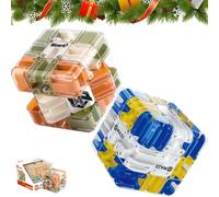 3D Rolling Ball Maze Cube,2026 New Large Labyrinth 3D Puzzless Maze Cube,Ball Mazes Toy,Color-Match Game,Educational Focus Game Gift for Adults Teens (2PCS-Mix)