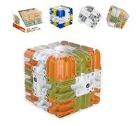 3D Rolling Ball Maze Cube, Large Labyrinth 3-D Puzzle Maze Cube, Spatial Logic Thinking Training Toys, Focus and Problem Solving Gift for Kids and Adults, Family (Colorful)