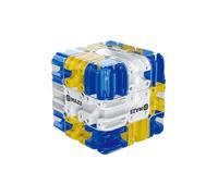 3D Rolling Ball Maze Cube, Large Labyrinth 3D Maze Cube, 7cm-High-Difficulty Puzzle Cubes - ABS, Fun Puzzle Game for Kids and Adults Logic Development (Blue)