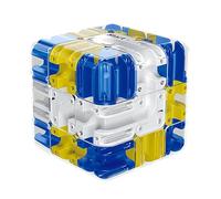 3D Rolling Ball Maze Cube, Large Labyrinth Puzzle Maze Cube, 2-in-1 Twist & Roll Engaging Brain Teaser Toy for Adults & Teens Stress Relief & Hand-Eye Coordination Training Toy. (Blue)