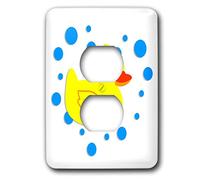 3D Rose LSP_12126_6 Assiettes murales Motif canard Jaune