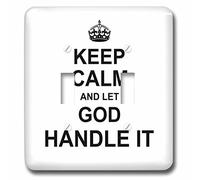 3D Rose lsp_233080_2 Keep Calm and Let God Handle it. Have foi spirituelle religieuse double interrupteur à bascule, multicolore