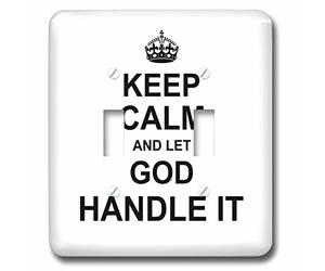 3D Rose lsp_233080_2 Keep Calm and Let God Handle it. Have foi spirituelle religieuse double interrupteur à bascule, multicolore