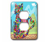 3D Rose lsp_245351_6 Confetti kitty Blue Skies and birds a designer original 2 prises de prises Multicolore