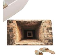 3D Rug - Funny Washable Non Slip Soft Mat | Optical Illusion Carpet, Unique Three Dimensional Hole Pattern Floor Mat, Home Decor Rug for Living Room Bathroom Kitchen Entrance Apartment Farmhouse