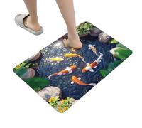 3D Rugs - Optical Illusion Fishpond Non-Slip Mat | 3D Hole Carpet for Birthday Halloween Thanksgiving Home Holiday New Year Party Entryway Living Room Bedroom, Unique Floor Mat